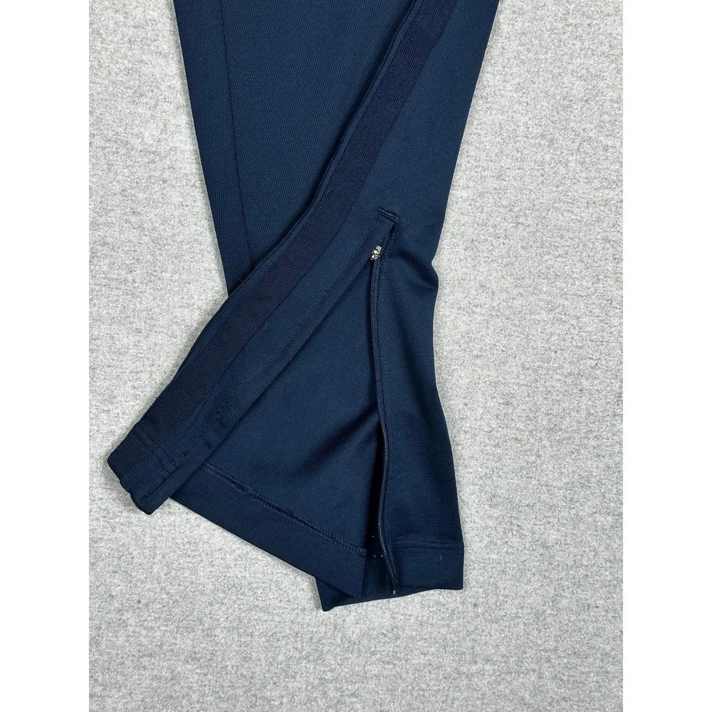 Vintage Y2K Nike Team Warm Up Track Pant XL Navy Leg Stripe Ankle Zip Drawstring
